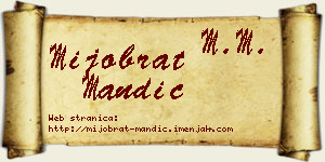 Mijobrat Mandić vizit kartica